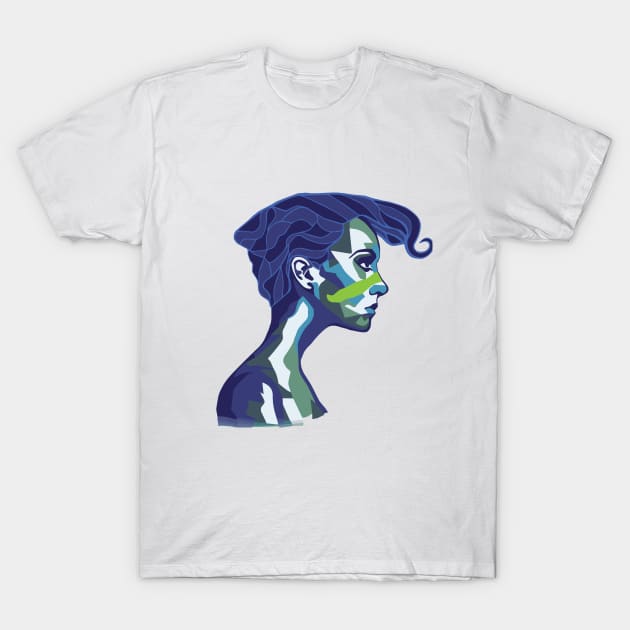 Lady Blue T-Shirt by axlstanley